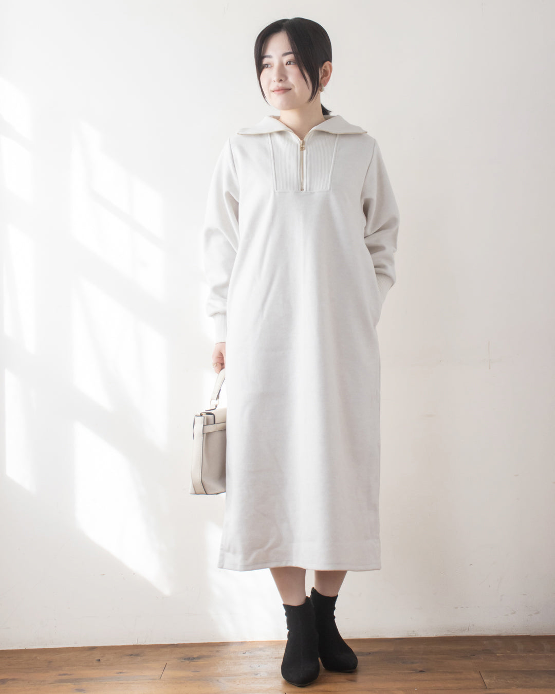 圧縮起毛ステンニットワンピース – 3/4 スリークォーター オンラインストア