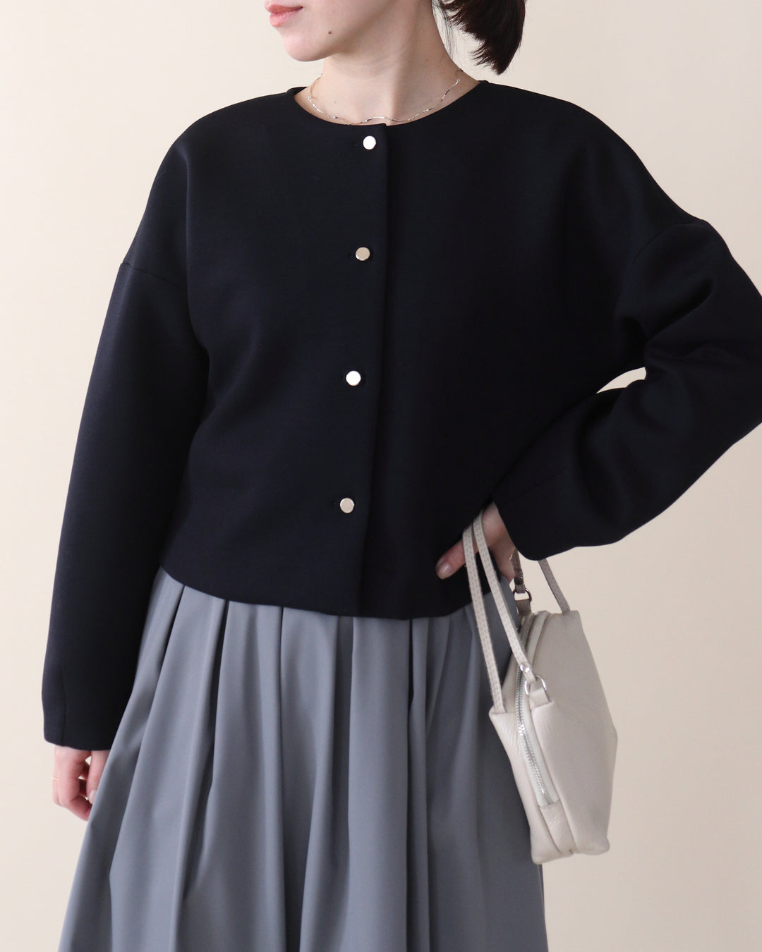 23AW 数回着4.2万 wjk　カシミア混 ニット ジャケット カーディガン wjk - 23AW 数回着4.2万 wjk カシミア混 ニット ジャケット