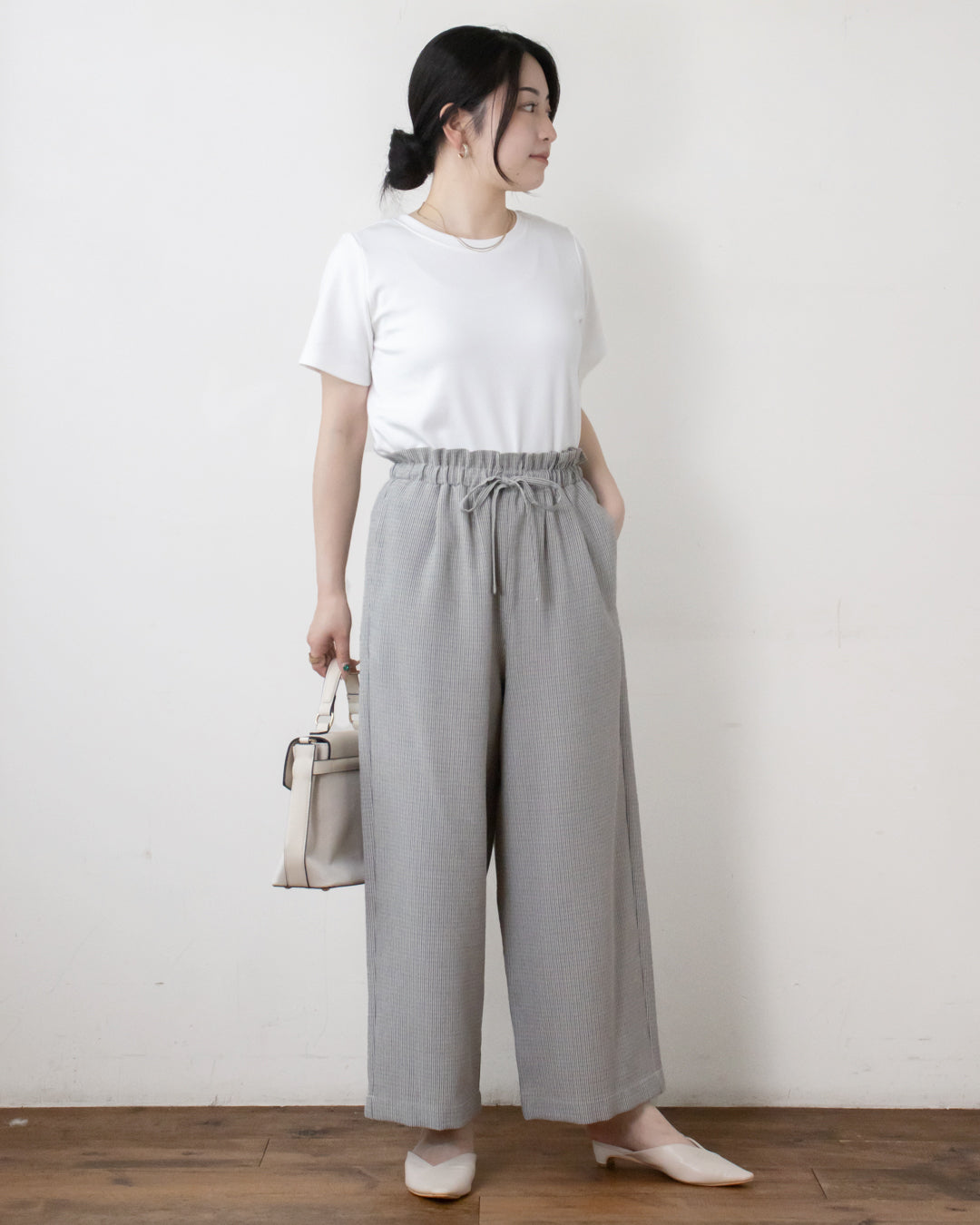【WEB限定】麻調キャンバスイージーパンツ