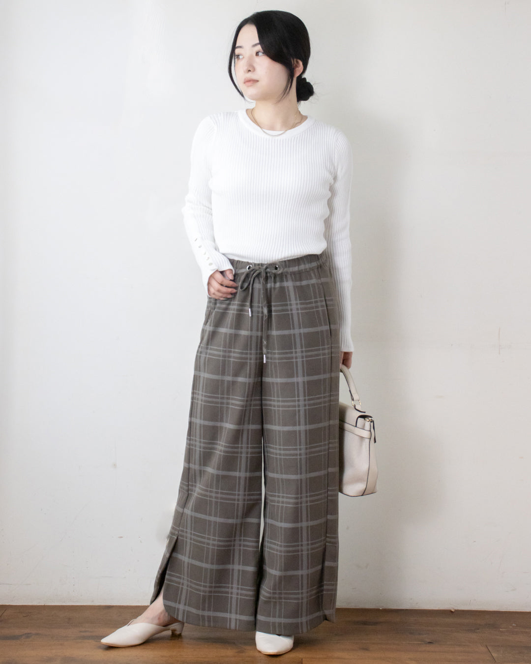 マットピーチカシュクールパンツ