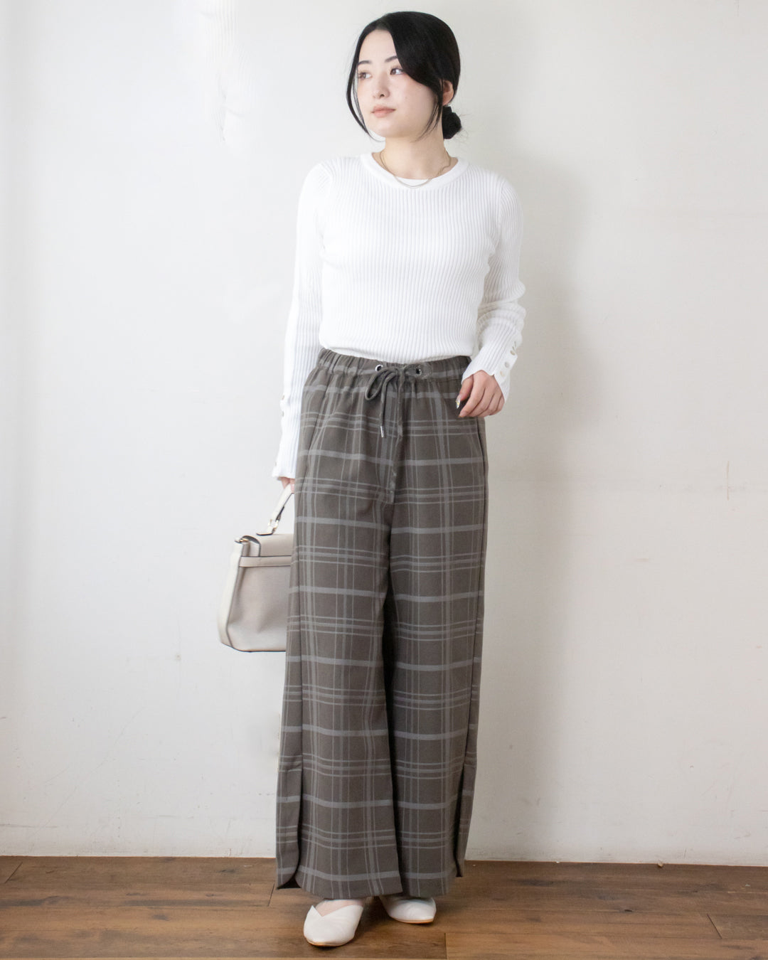 マットピーチカシュクールパンツ