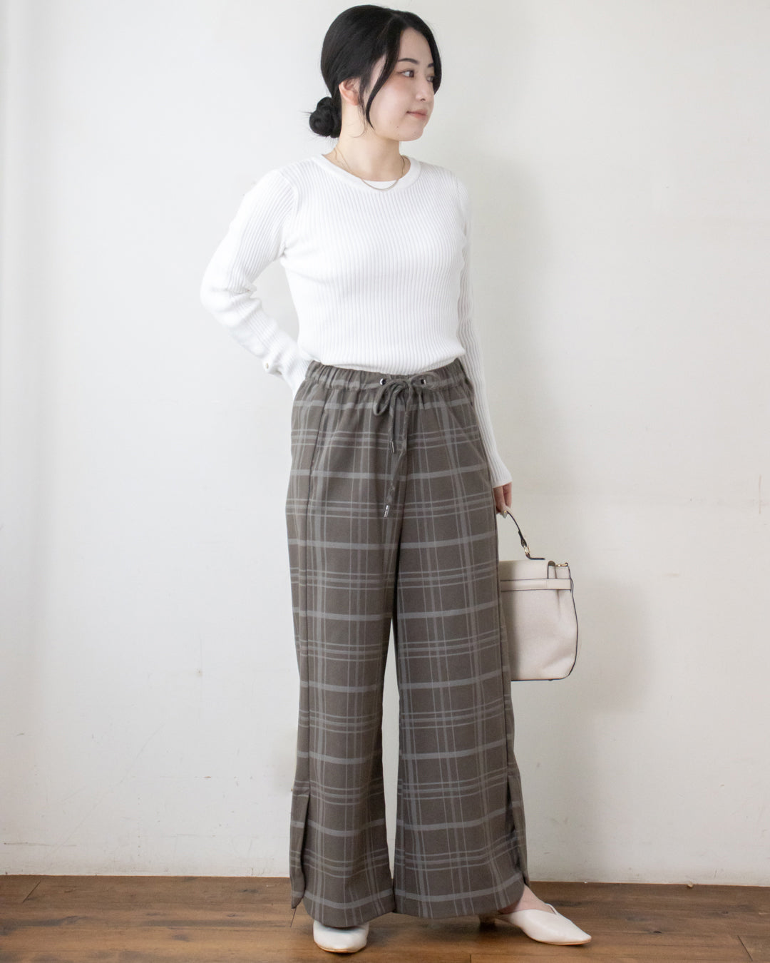 マットピーチカシュクールパンツ