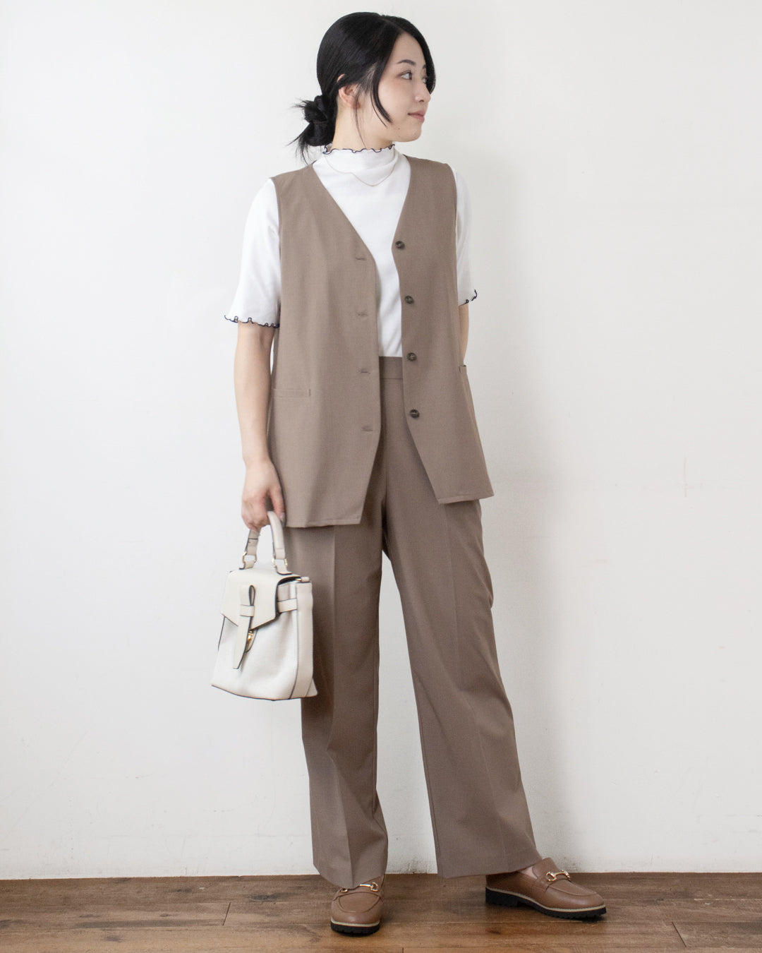 T/Rトロセンタープレスストレートパンツ – 3/4 スリークォーター