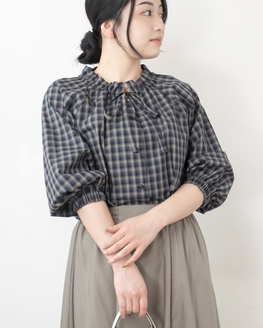 NAVY/BEIGE　身長158㎝　着用サイズ：FREE