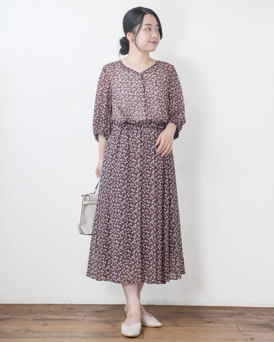 BORDEAUX/BEIGE　身長158㎝　着用サイズ：FREE