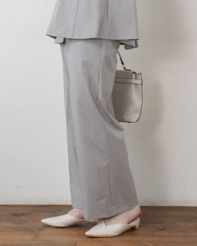 T/Rトロセンタープレスストレートパンツ