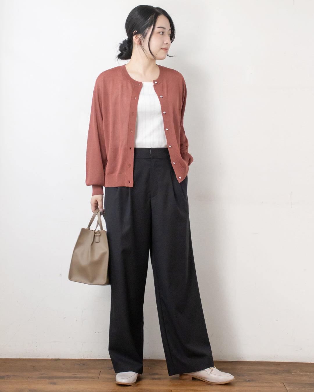 T/Rツイルダブルタックパンツ – 3/4 スリークォーター