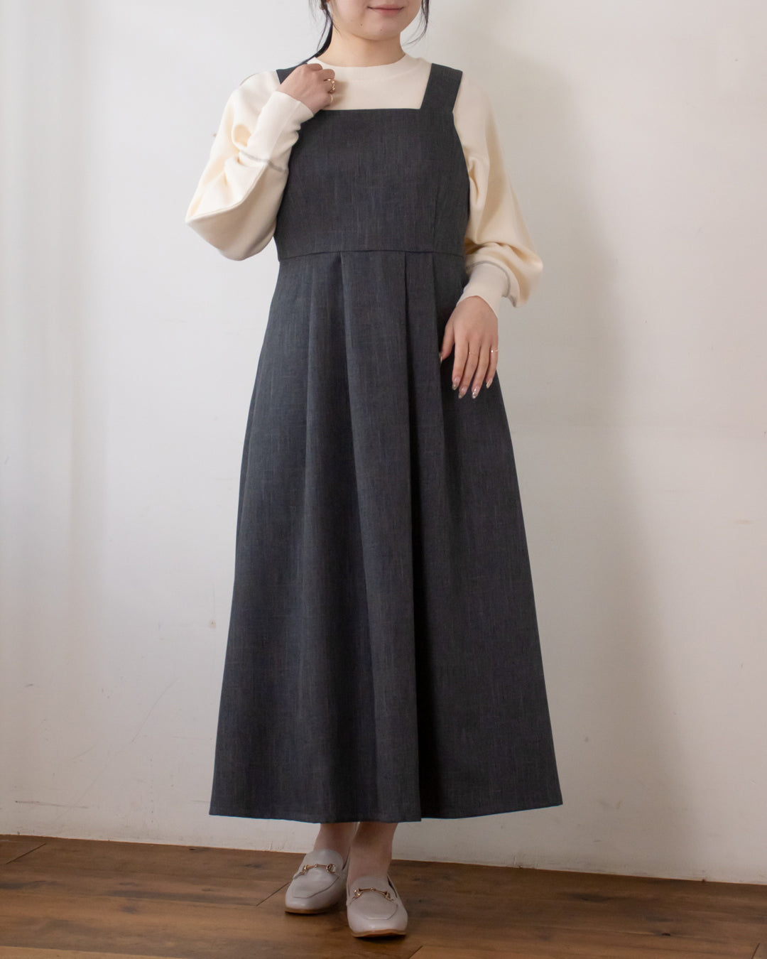 SPECIAL PRICE】シャークスキンスクエアネックジャンパー