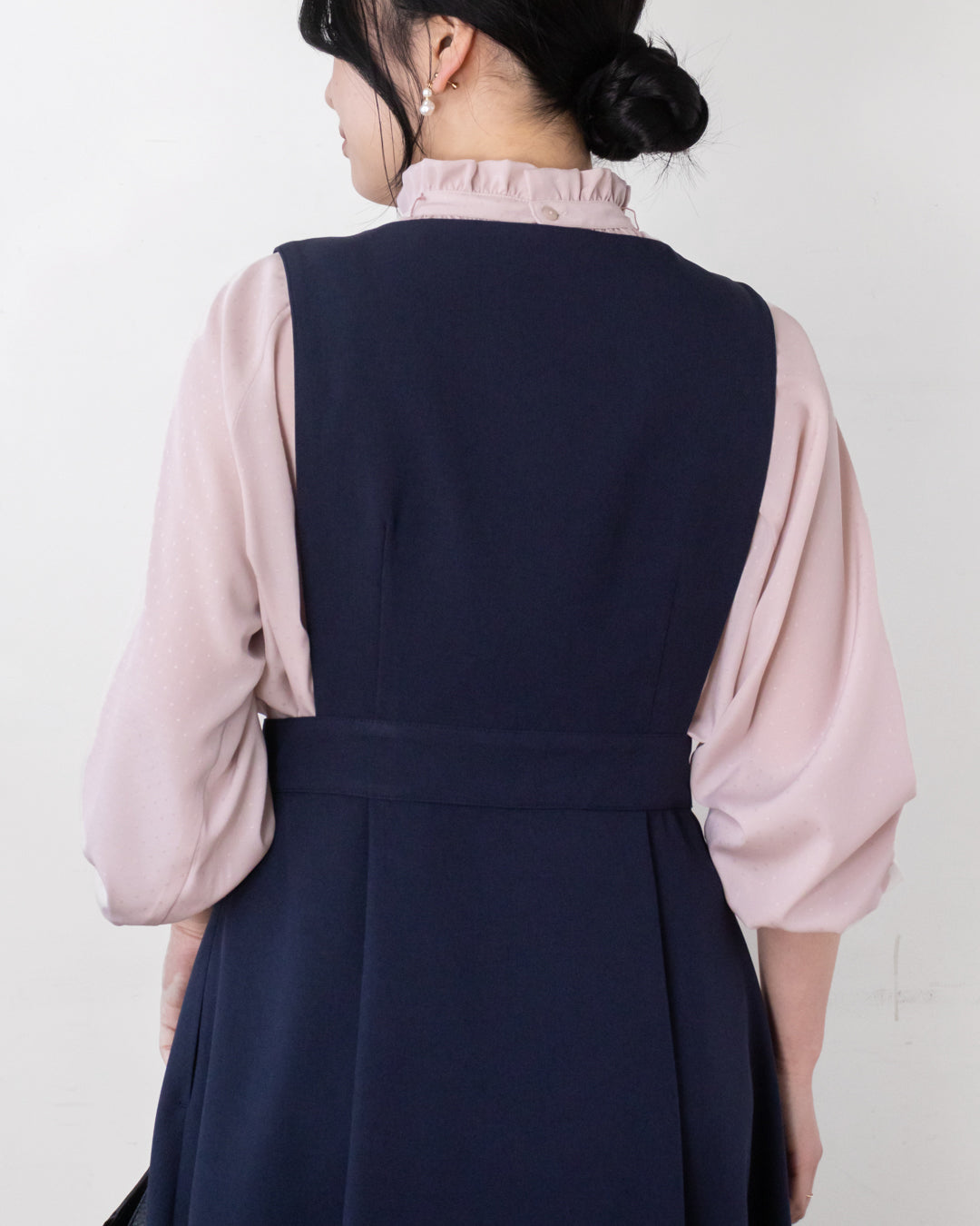 トロピカルWG釦フレアジャンパースカート – 3/4 スリークォーター