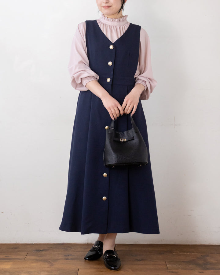 トロピカルWG釦フレアジャンパースカート – 3/4