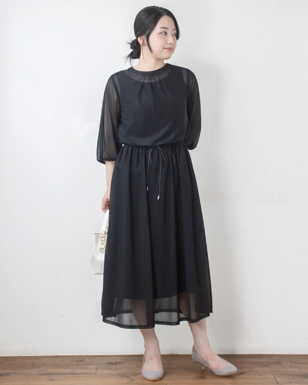 シアージャージーブラウジングワンピース – 3/4