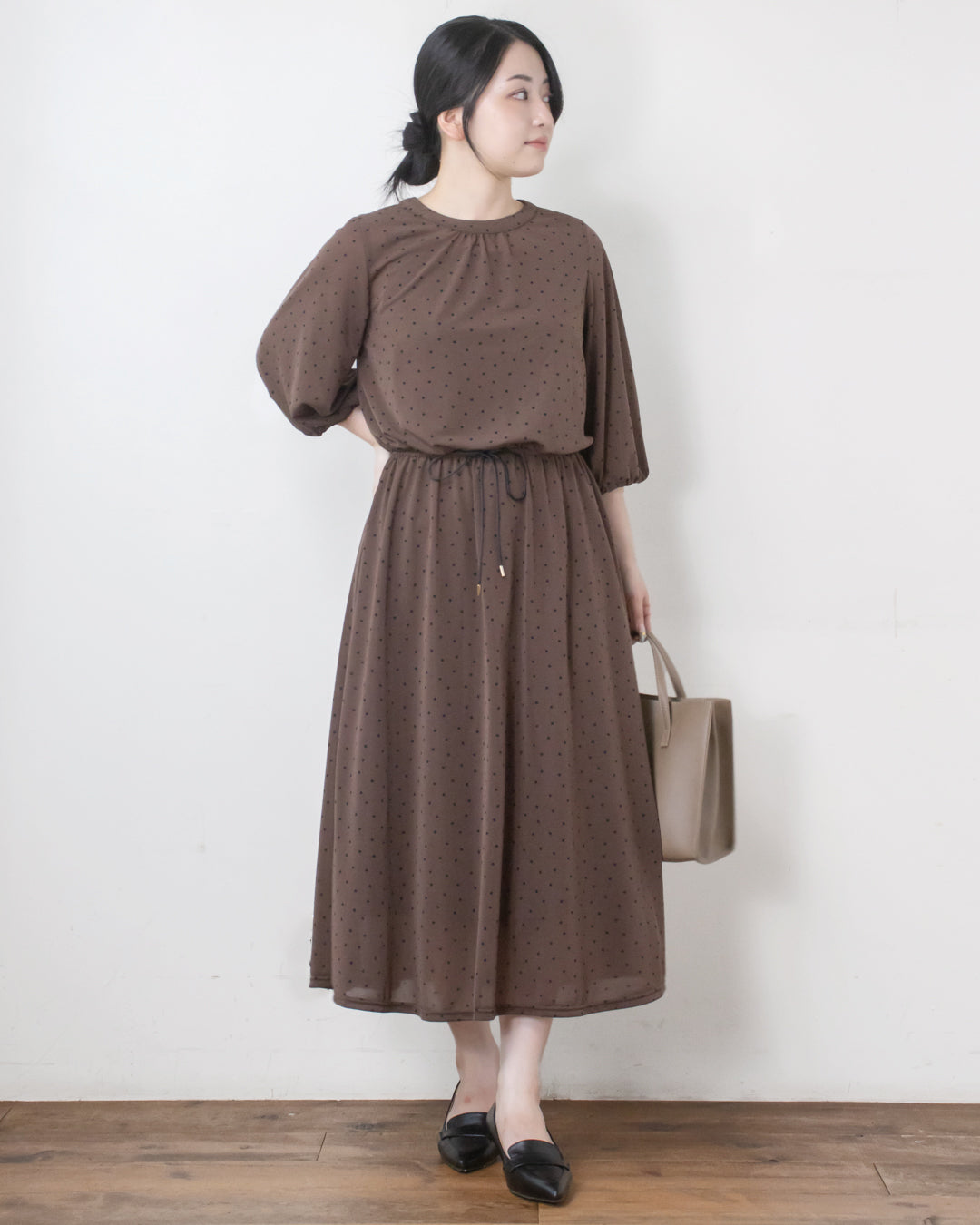 シアージャージーブラウジングワンピース – 3/4 スリークォーター