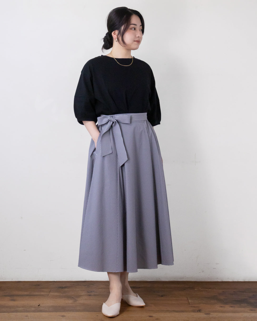 BLACKGINGHAM　身長158cm　着用サイズ：FREE