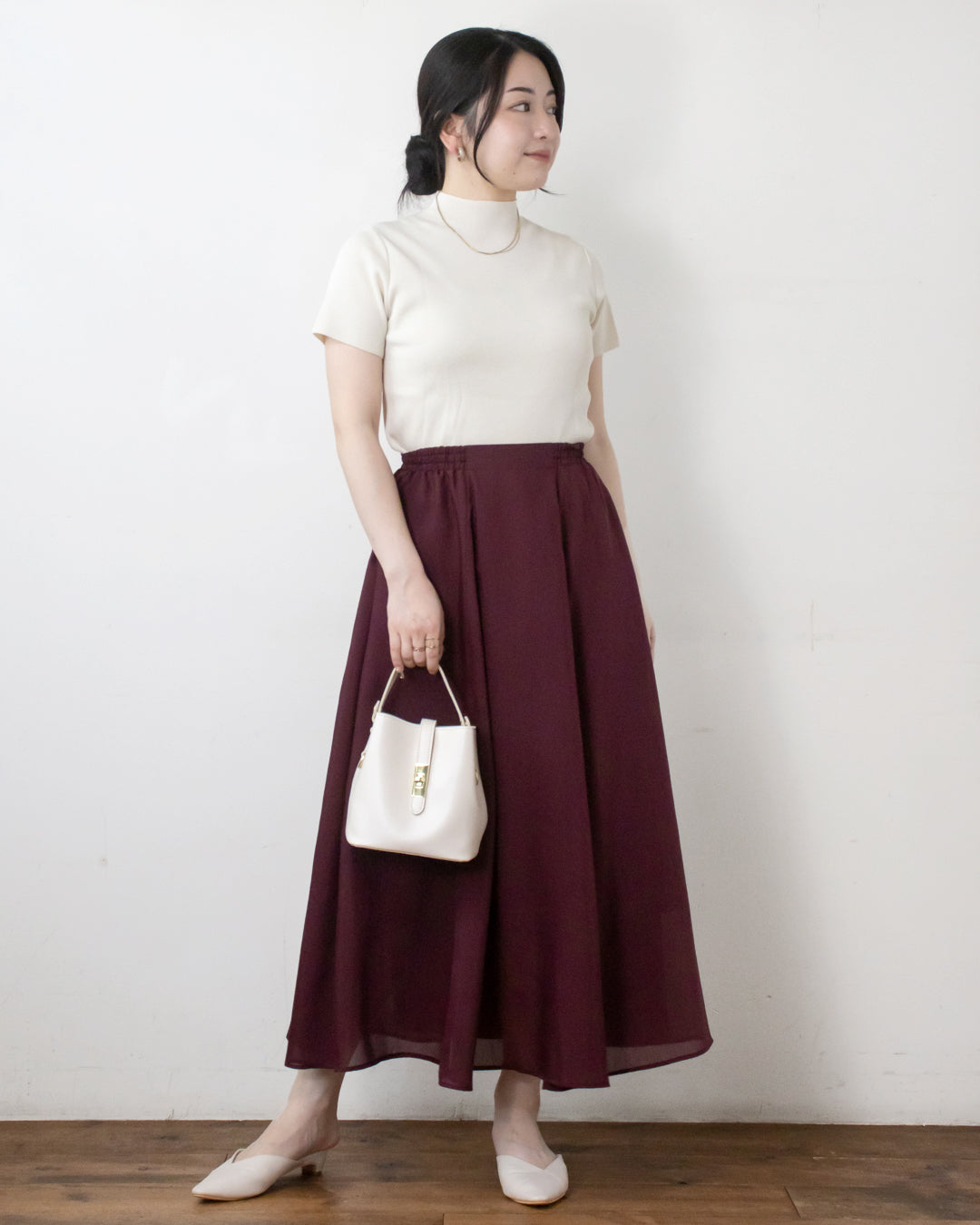 匿名配送 Linen フレアスカート IENA(イエナ)の「Cotton Linen フレアスカート（IENA）」 - PARTE