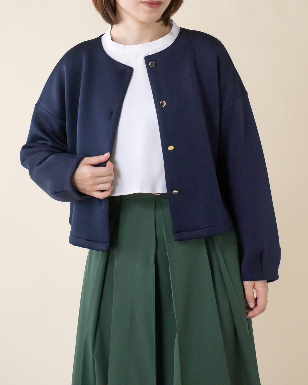 ダンボールニットカーディガンジャケット – 3/4 スリークォーター  