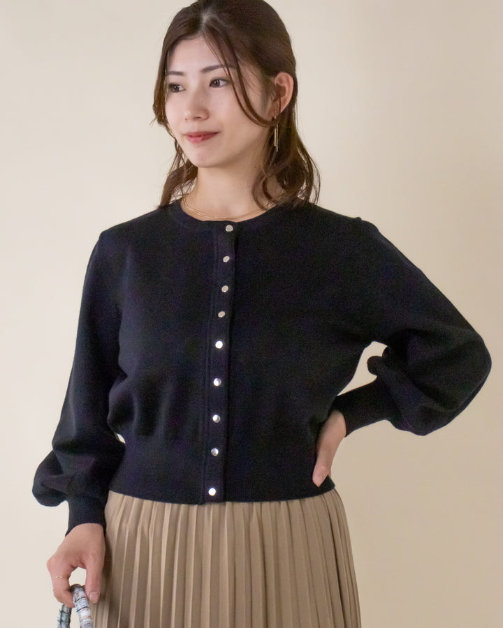 trois レディースカーディガン リッチな毛足／フォックス混／カシミヤ混】ふわふわの拘り素材