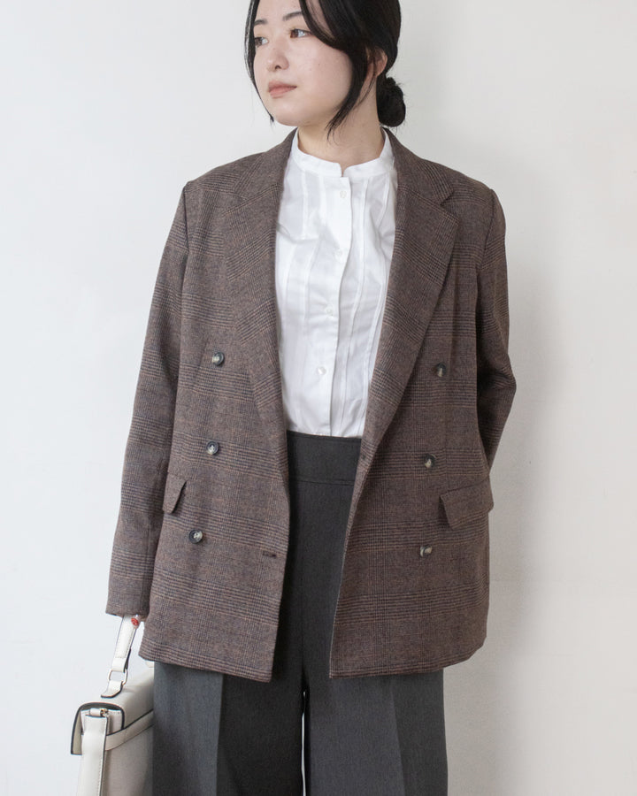 グレンチェックダブルジャケット – 3/4 スリークォーター オンラインストア