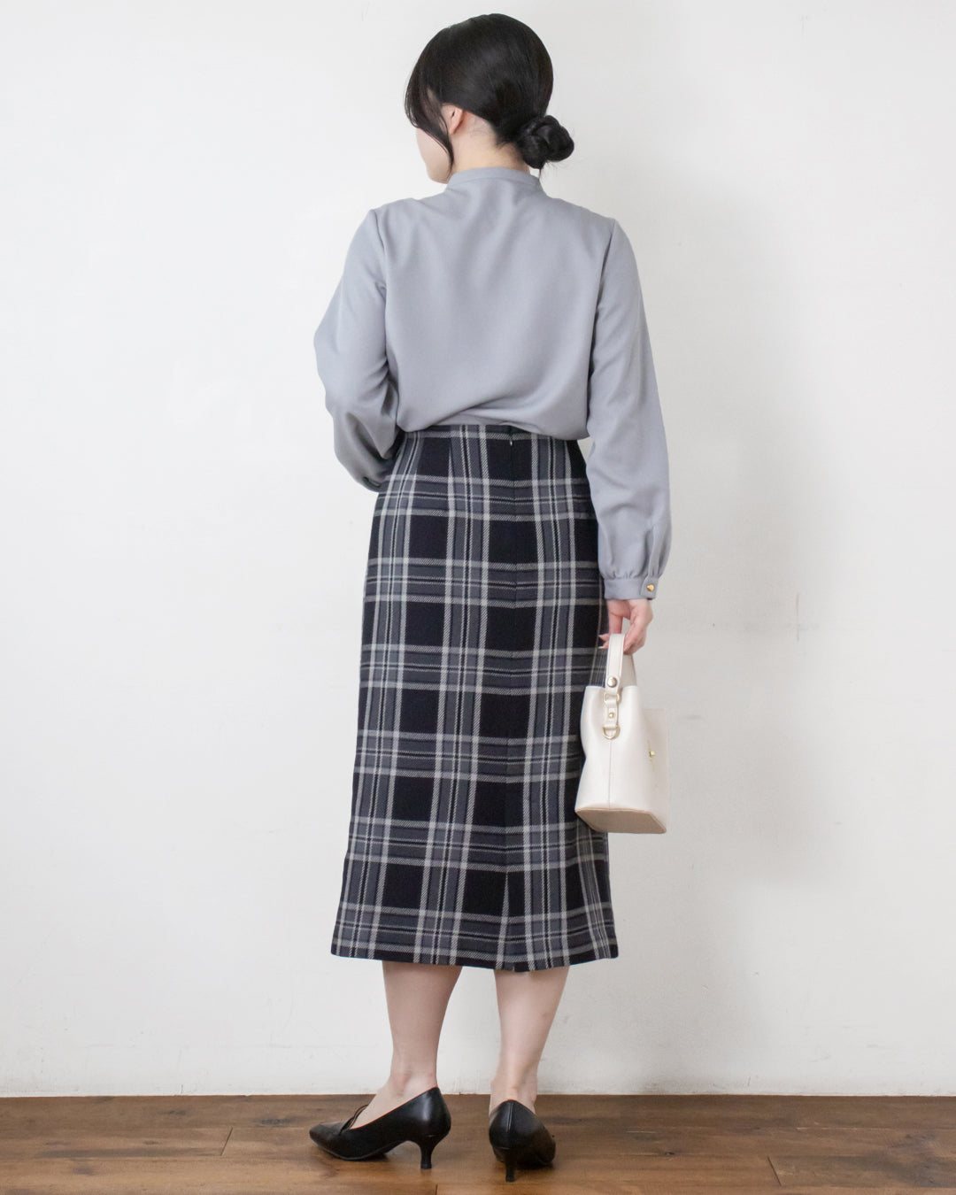 ★美品です★ウィムガゼット グレンチェックタイトスカート　36 Whim Gazette ウィムガゼット グレンチェックタイトスカート 36