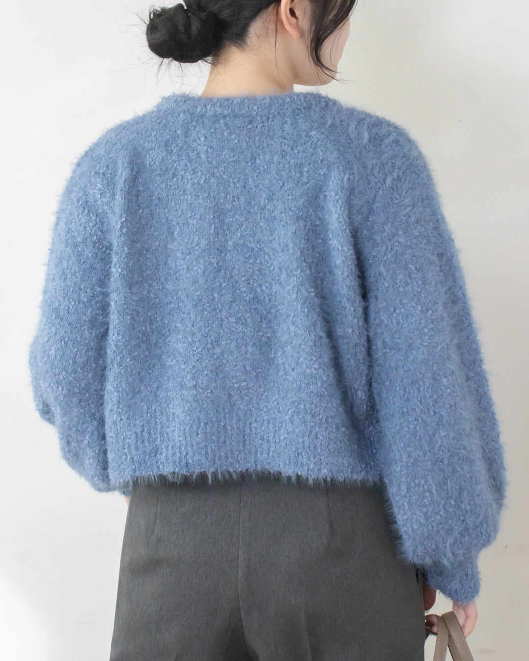 リボンヤーンシャギーカーディガン