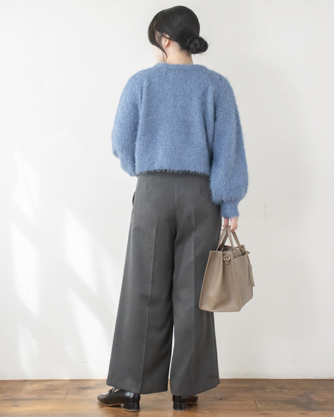 リボンヤーンシャギーカーディガン