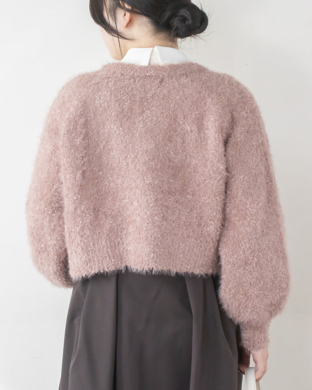 リボンヤーンシャギーカーディガン