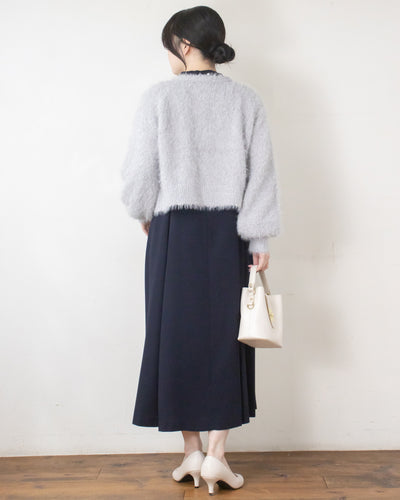 リボンヤーンシャギーカーディガン