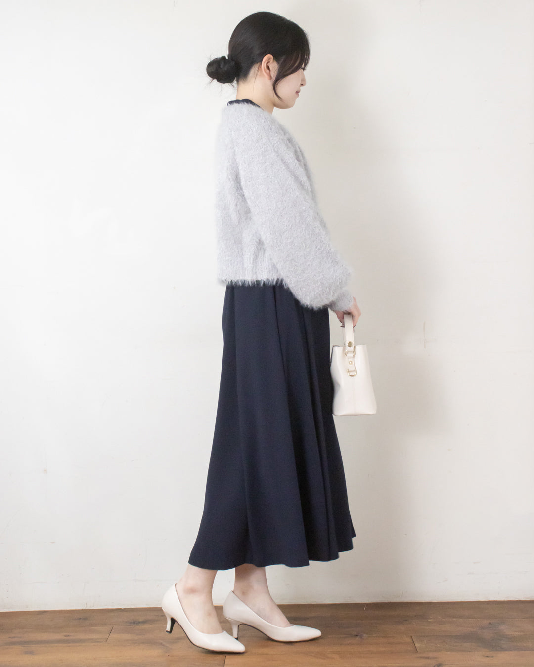 リボンヤーンシャギーカーディガン