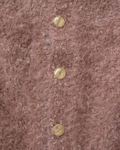 リボンヤーンシャギーカーディガン