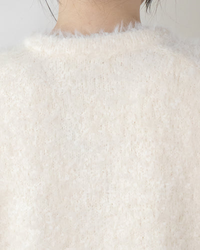 リボンヤーンシャギーカーディガン