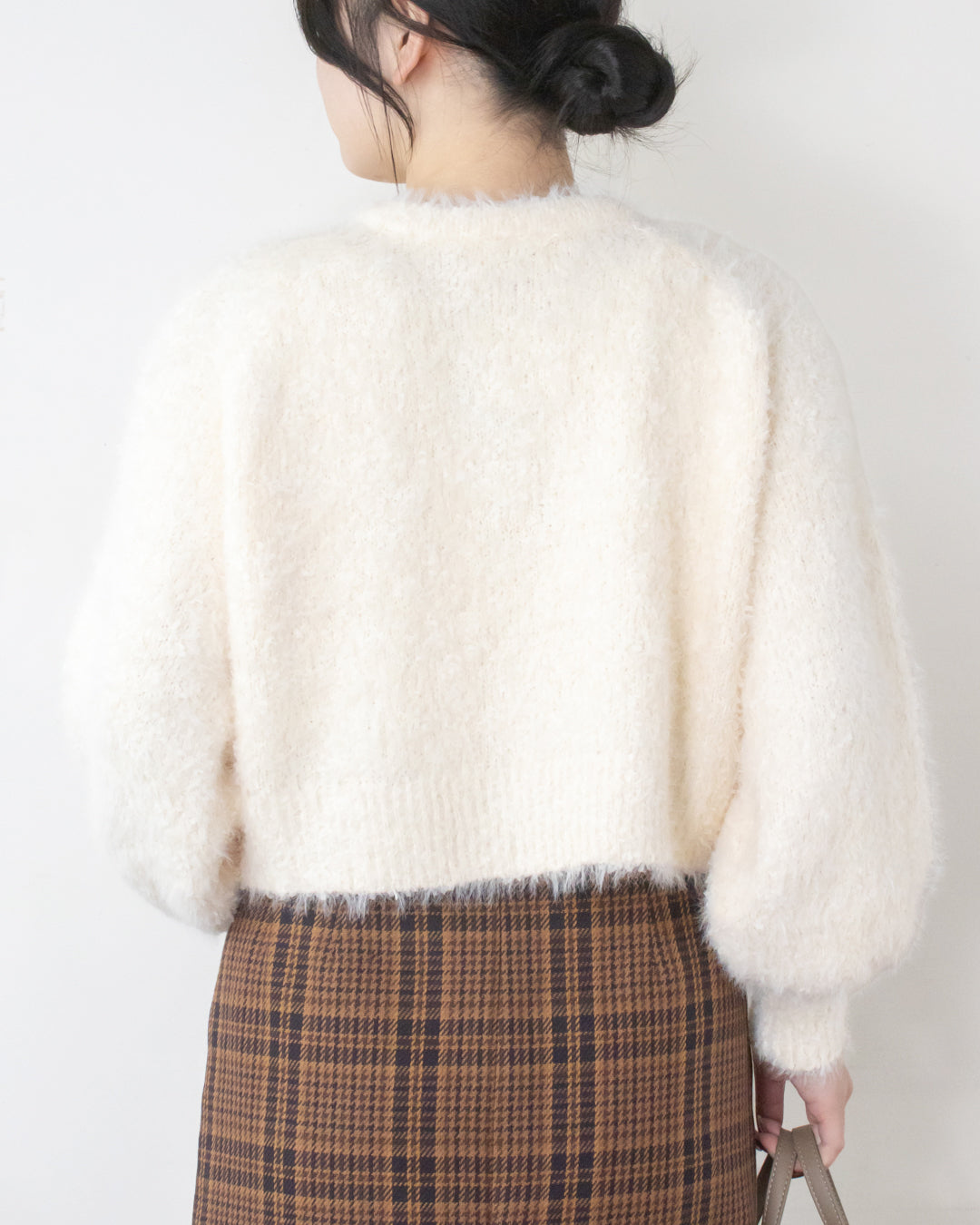 リボンヤーンシャギーカーディガン