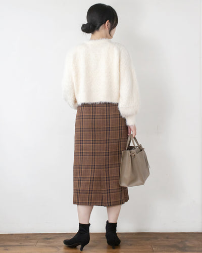 リボンヤーンシャギーカーディガン