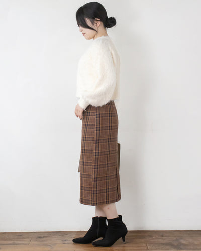 リボンヤーンシャギーカーディガン