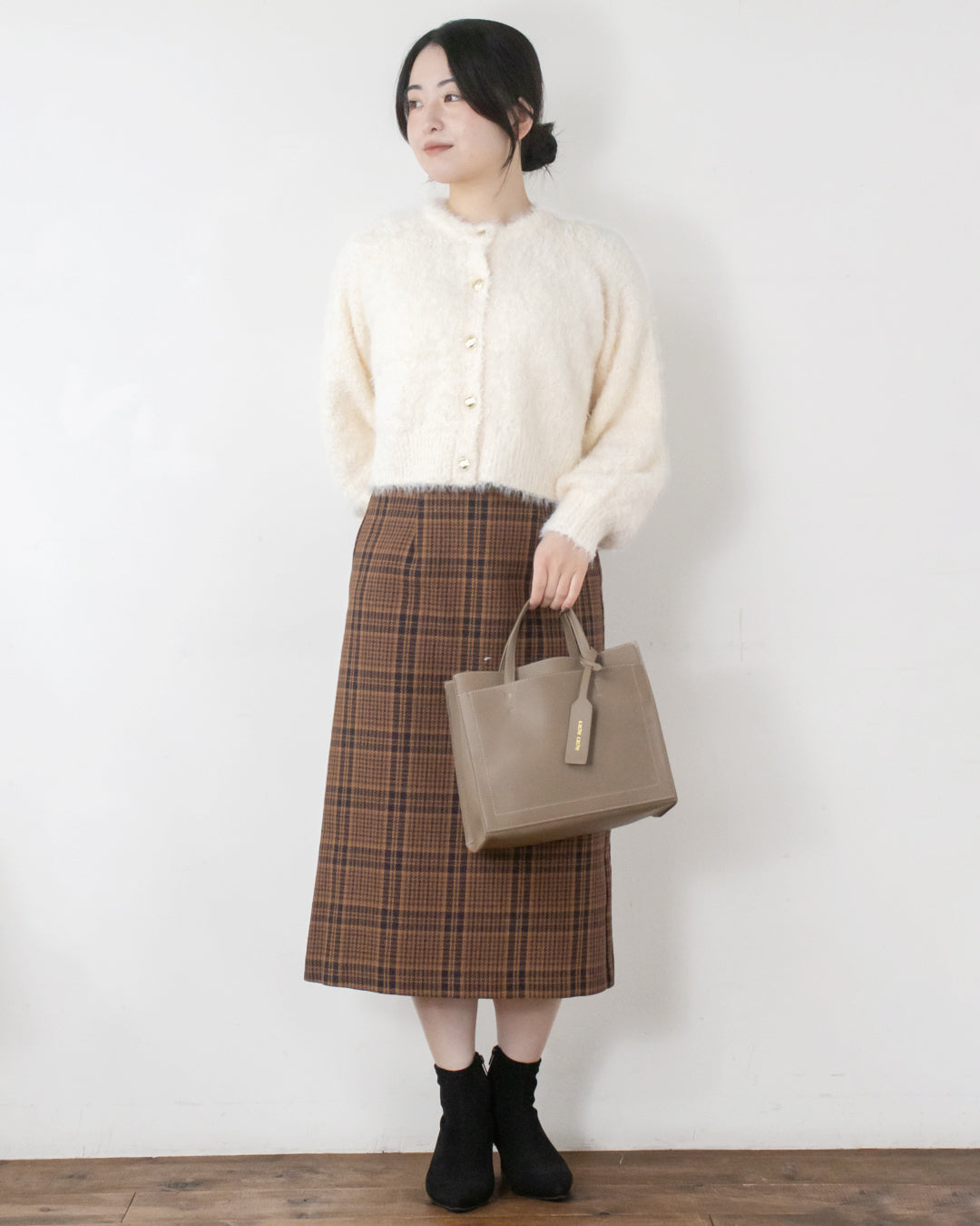 リボンヤーンシャギーカーディガン