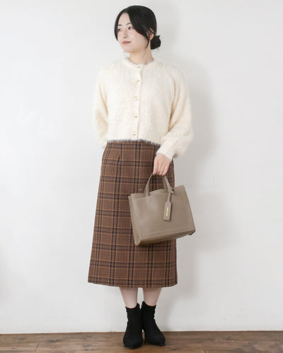 リボンヤーンシャギーカーディガン