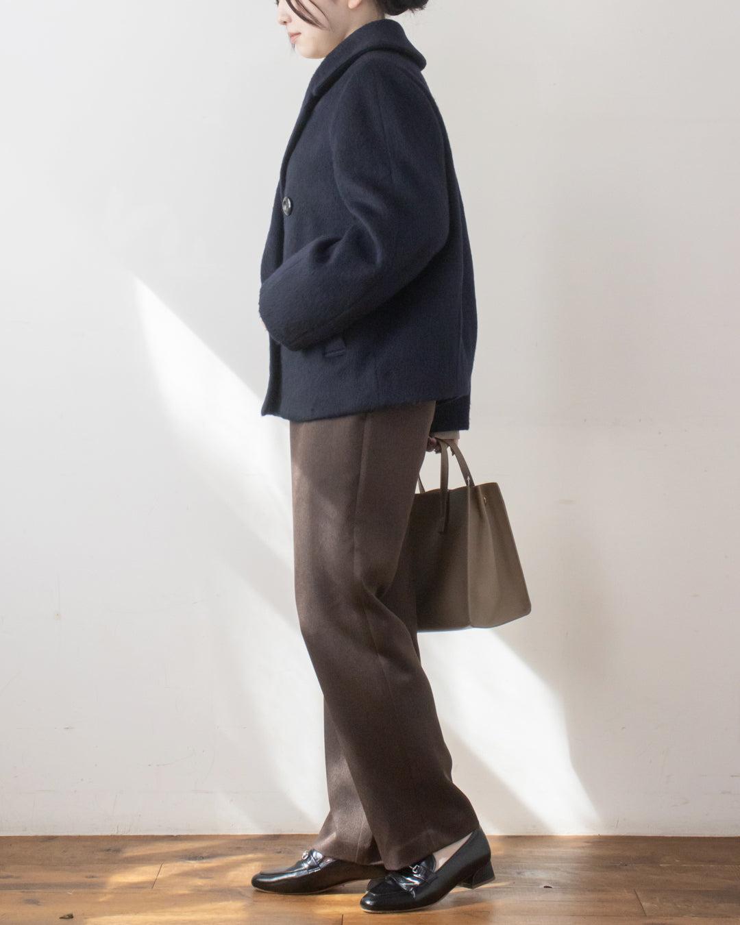 ウールシャギーテーラードショートコート