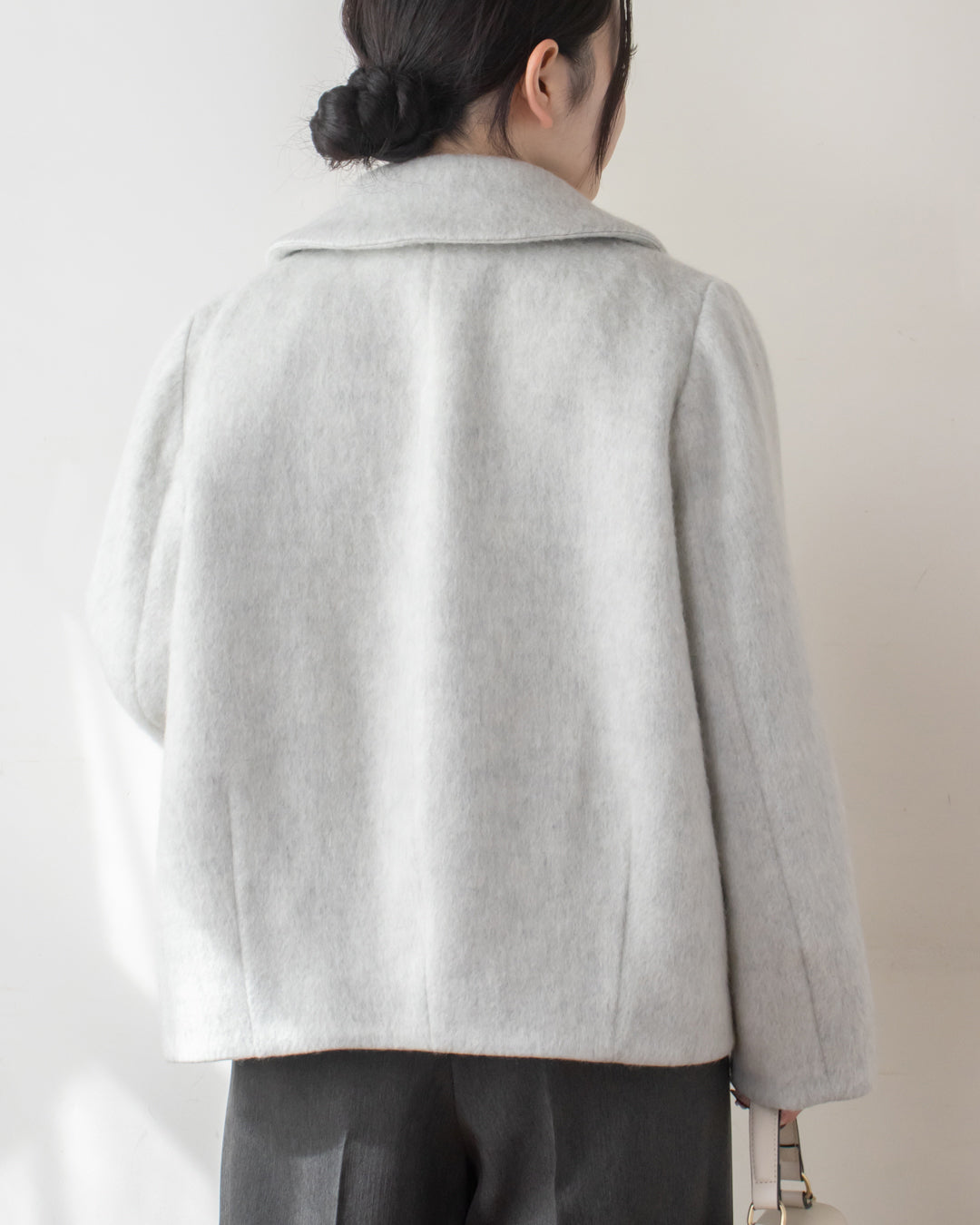 ウールシャギーテーラードショートコート