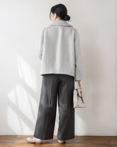 ウールシャギーテーラードショートコート