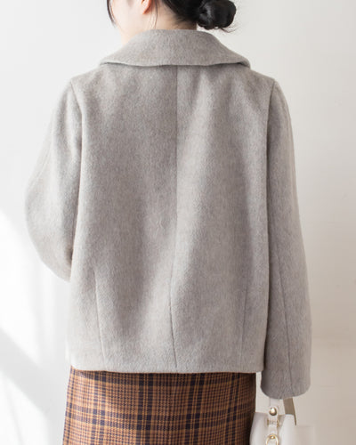 ウールシャギーテーラードショートコート