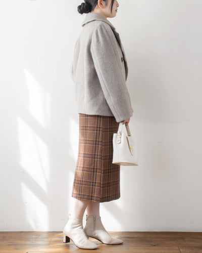 ウールシャギーテーラードショートコート