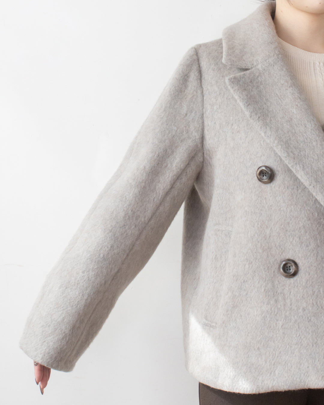 ウールシャギーテーラードショートコート