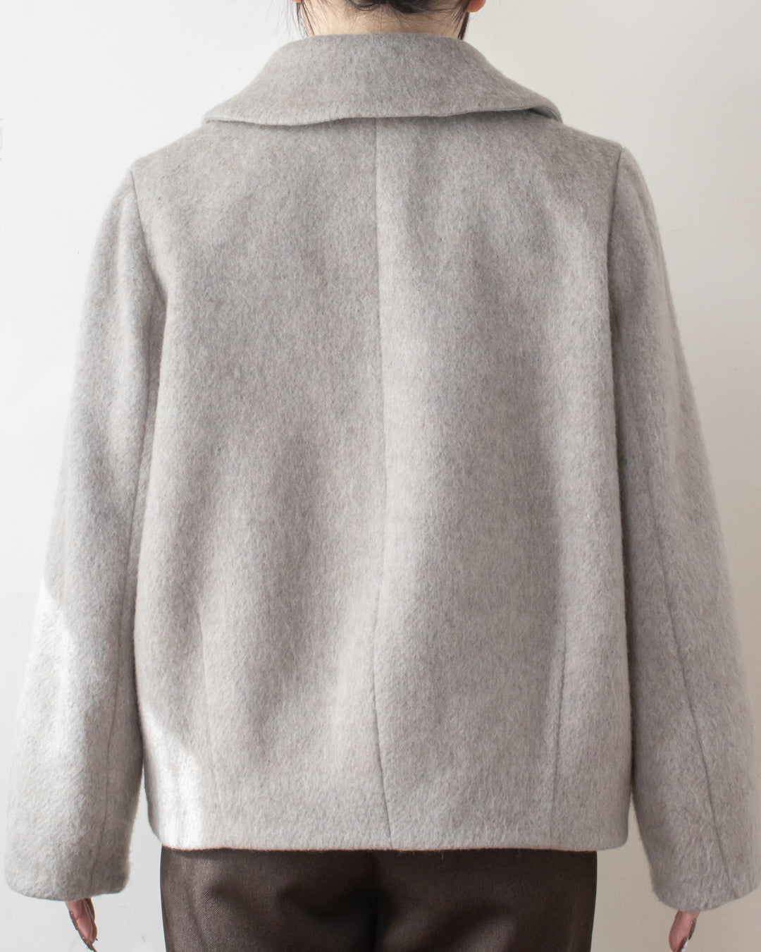 ウールシャギーテーラードショートコート