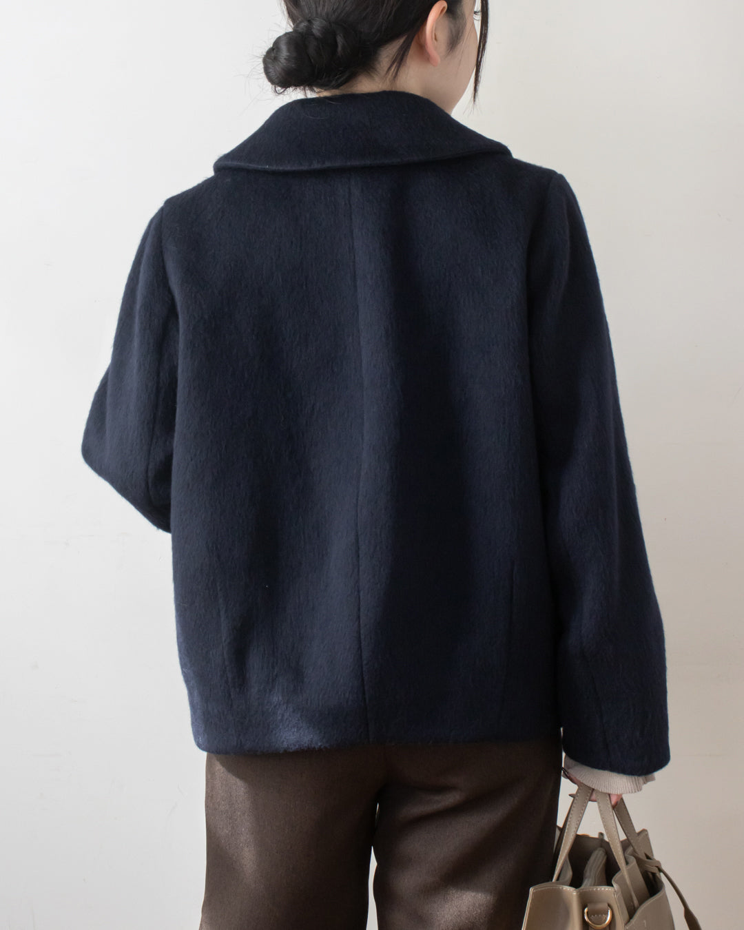 ウールシャギーテーラードショートコート
