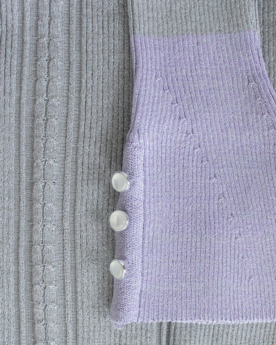 袖フレアラメニット