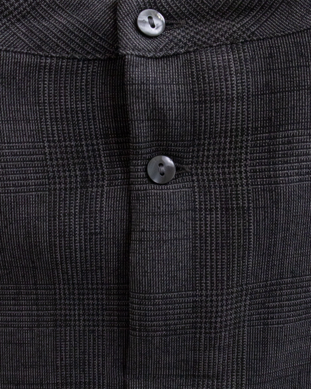 チェックタックペプラムブラウス