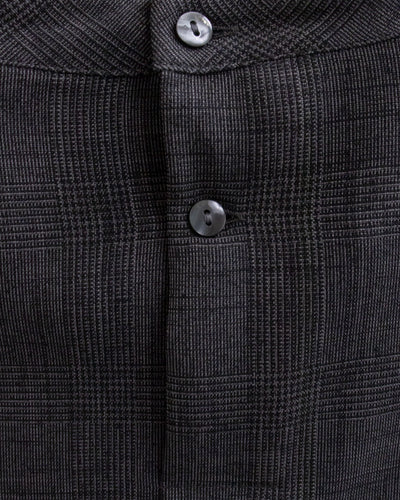 チェックタックペプラムブラウス