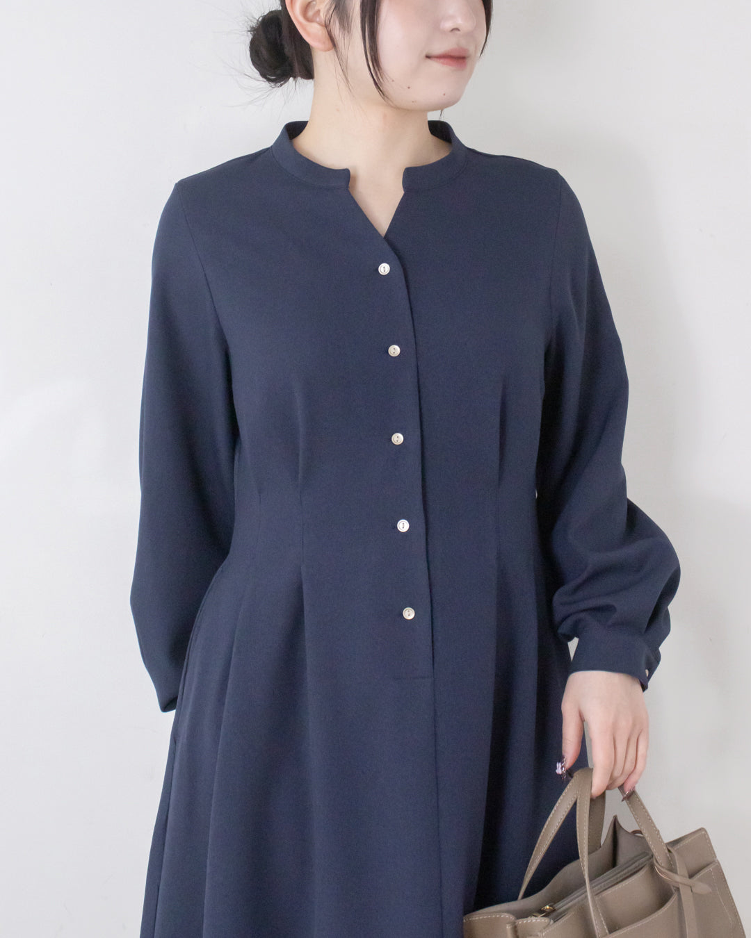 ウエストタックフレアワンピース