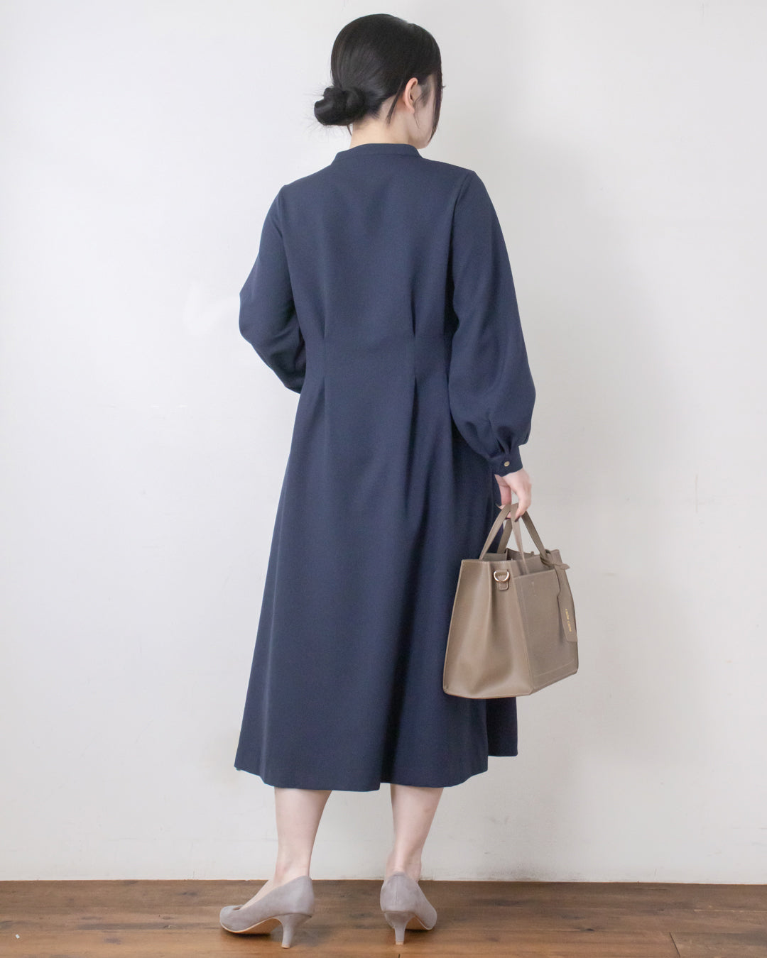 ウエストタックフレアワンピース