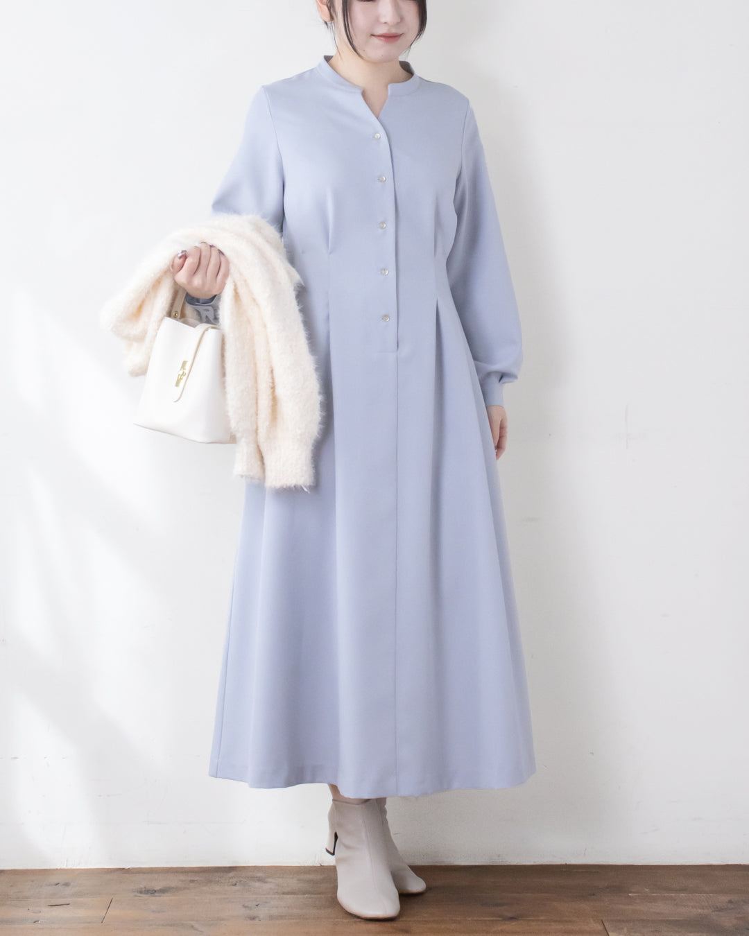 ウエストタックフレアワンピース