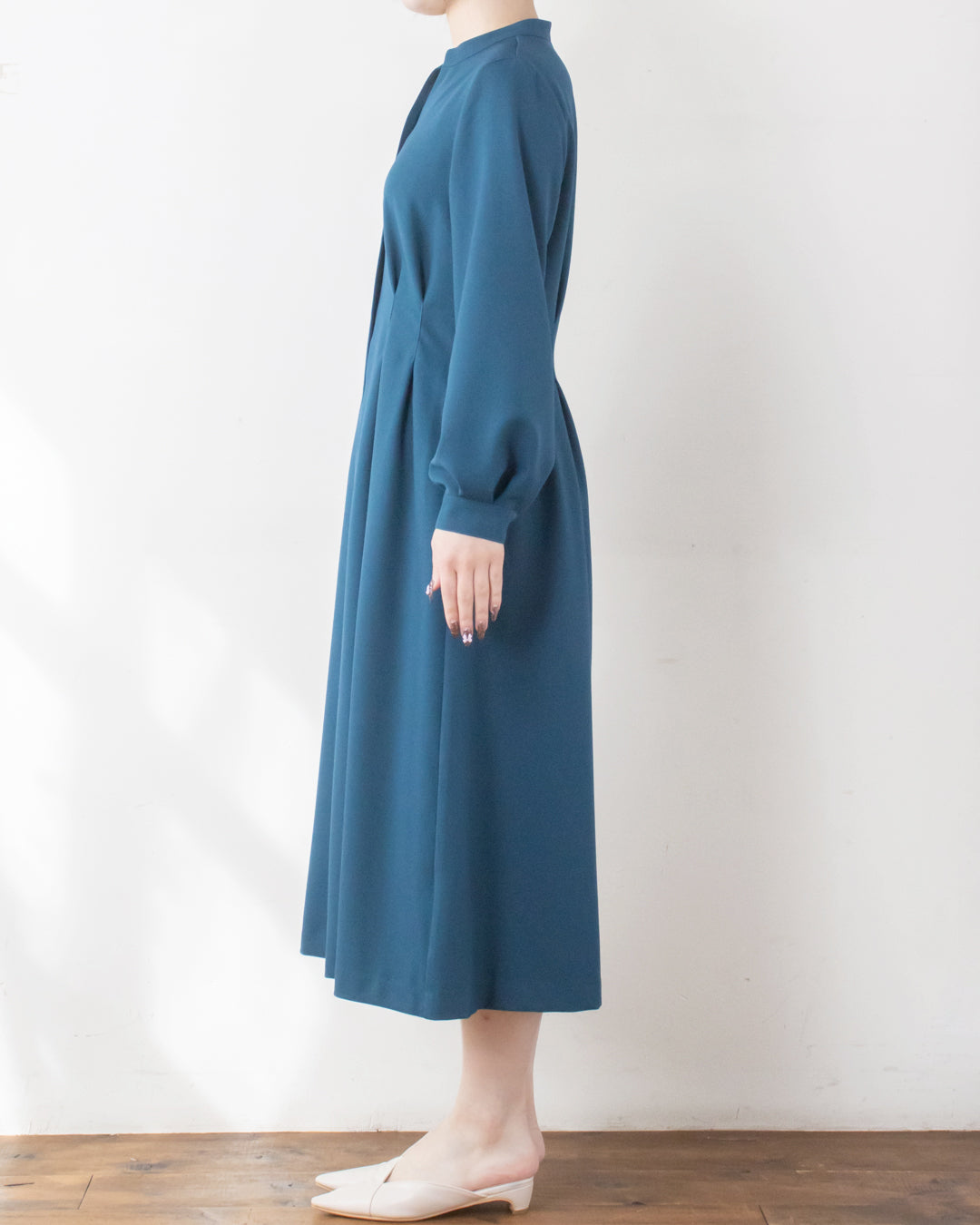 ウエストタックフレアワンピース