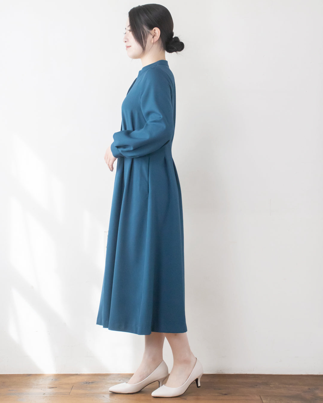 ウエストタックフレアワンピース